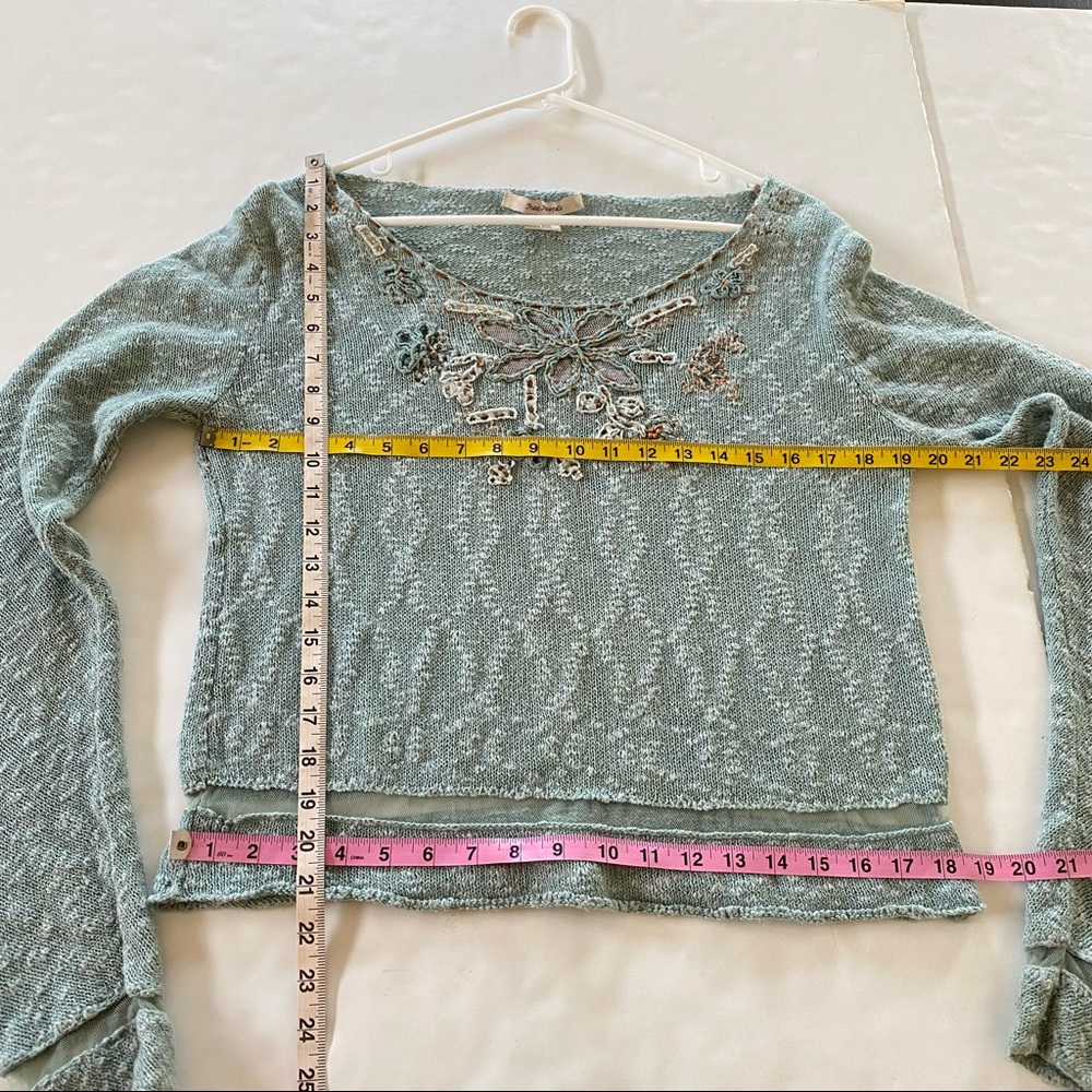 Free People Vintage 90s Embroider Pullover Sweater - Picture 10 of 12